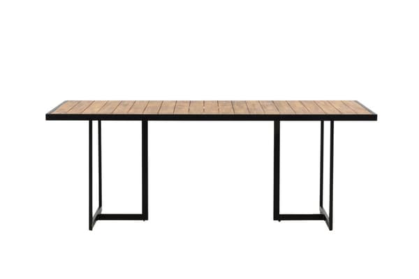 FURNLUX ULKORUOKAPÖYTÄ KHUNG AKAASIA & MUSTA 100CM