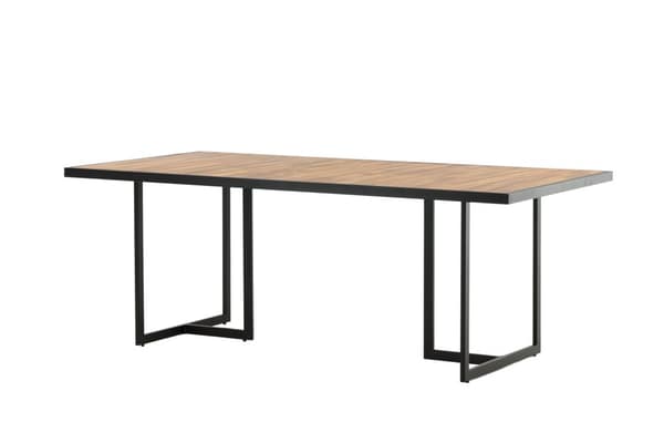 FURNLUX ULKORUOKAPÖYTÄ KHUNG AKAASIA & MUSTA 100CM