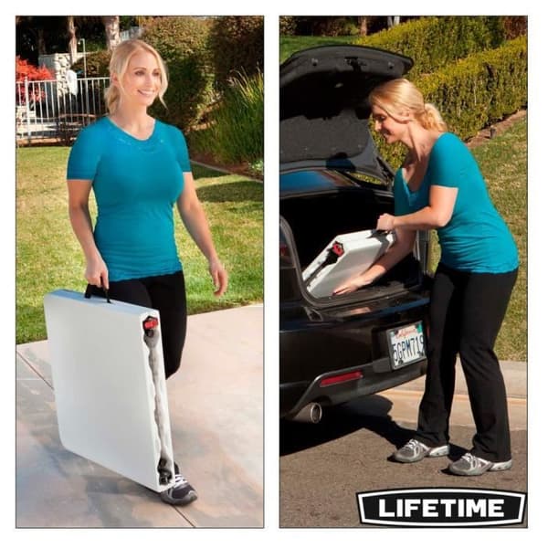 LIFETIME ultrabeständigt fällbart multifunktionsbord 122x61x56 - 91,5 cm UV100