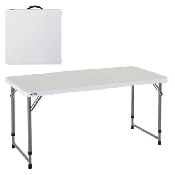 LIFETIME ultrabeständigt fällbart multifunktionsbord 122x61x56 - 91,5 cm UV100