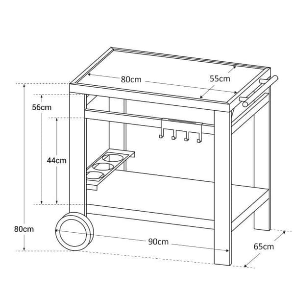 Serveringsvagn - COOK'IN GARDEN - Media 80 - 100% metall