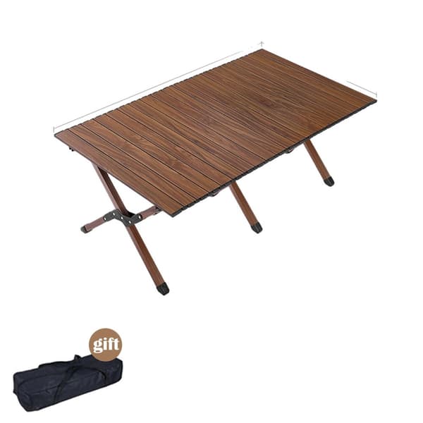 Bærbar Sammenklappelig Campingbord, Letvægtsdesign, 150KG Belastningsevne, Ideel til Udendørs Brug,C2-120CM