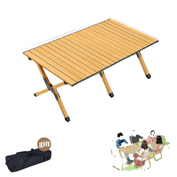 Bärbart Fällbart Campingbord, Lättviktsdesign, 150KG Lastkapacitet, Ideal för Utomhusbruk,B2-120CM