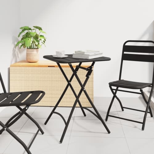 Fällbart Trädgårdsbord - Antracit - 55x55x73 cm - Stål