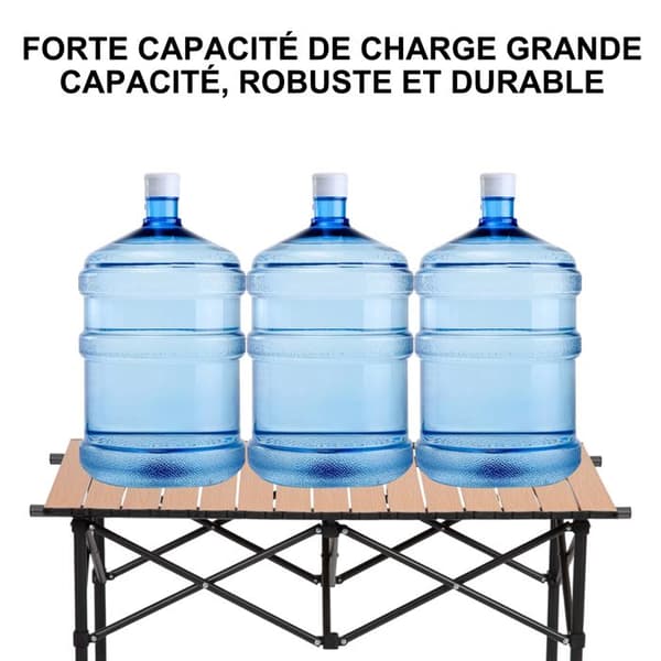 K IKIDO Pikbord - Fällbart i kolstål - För fyra personer - 90×55×58cm - Lastkapacitet 60KG - Brun