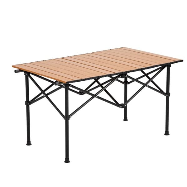 K IKIDO Pikbord - Fällbart i kolstål - För fyra personer - 90×55×58cm - Lastkapacitet 60KG - Brun