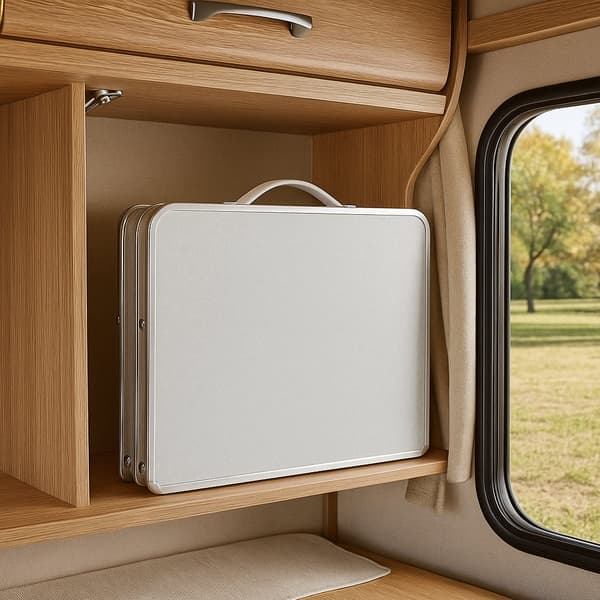 Fällbart lättvikts campingbord i aluminium