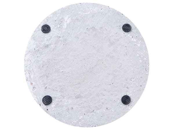Parasolfod Hvid/Brun og Beige Beton Ø 47 cm og 21 kg Rund Udendørs Hurtig og Nem Opsætning og Stabil
