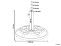 Miniatyrbillede 3 af 7: Parasolfod Sort Beton 23 kg Rund Udendørs Paraply Stand
