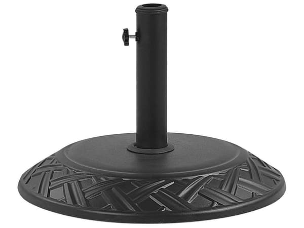 Aurinkovarjon jalka musta betonia 50 cm 23 kg 3 jalka-adapteria perinteinen tyyli