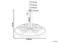 Miniatyrbilde 3 av 7: Parasollfot Svart Betong ø 50 cm 23 kg Solskjerming Base til parasoll Utendørs Hage Terrasse