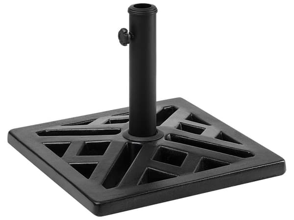 Parasollfot Base Svart Betong 46 x 46 cm Firkantet Utendørs Paraplystativ
