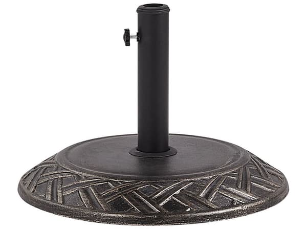 Parasollfot Brun Betong ø 50 cm 23 kg Rund form Base til parasoll Solskjerming Utendørs Hage Terrasse