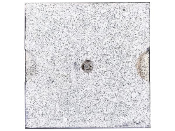 Parasollfot Svart Granitt 45 x 45 cm 25 kg Firkantet Utendørs Hage Solskjerming Parasoll