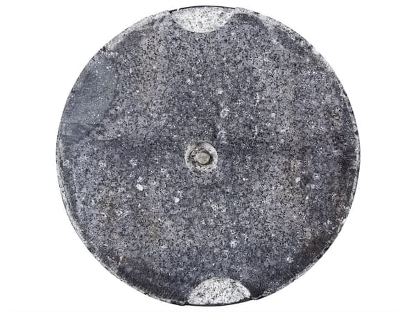 Parasollfot Svart Granitt Rustfritt stål ø 45 cm 25 kg Rund Utendørs Hage Solskjerming Parasoll