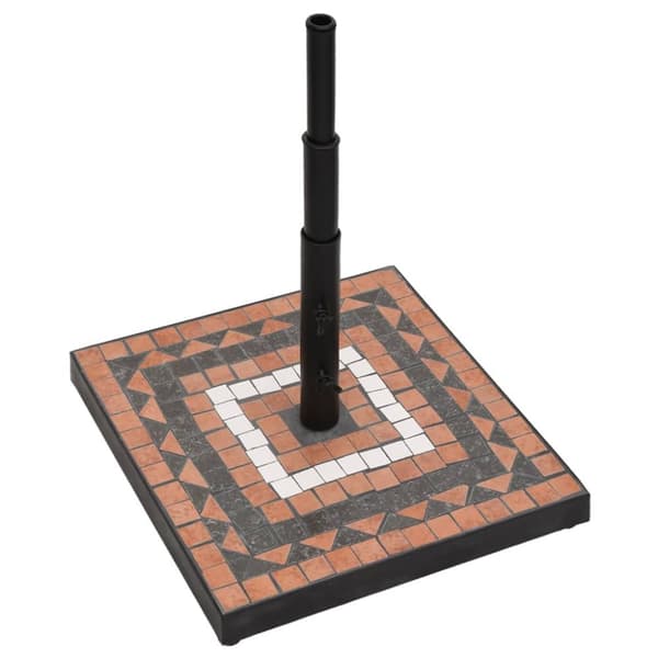 parasolfod 12 kg firkantet terrakotta og hvid
