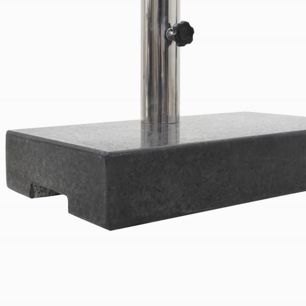 parasolfod granit 25 kg rektangulær sort