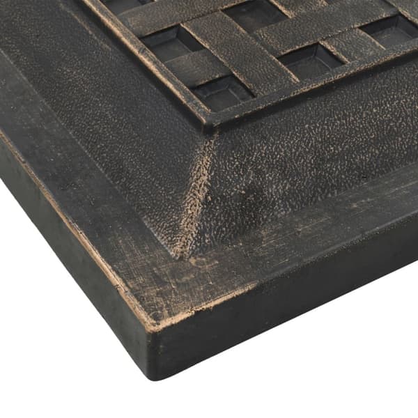 Parasollfot fyrkantig polyresin 12 kg brons