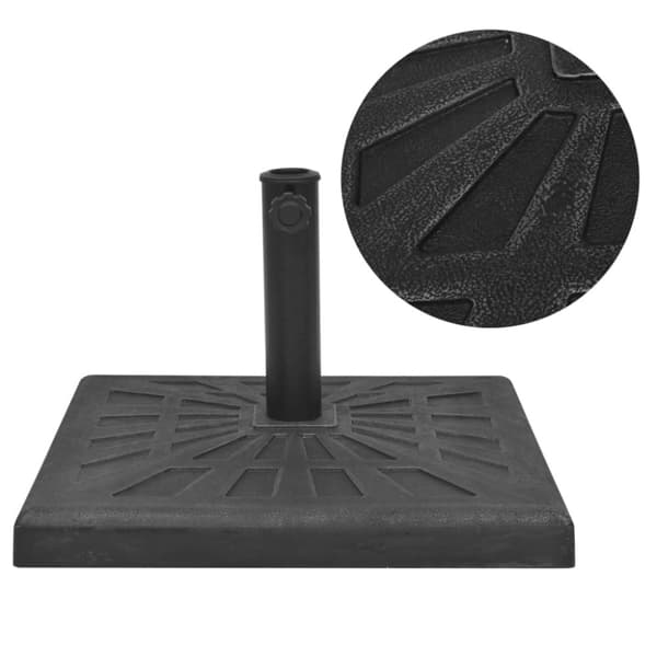 Parasollfot harts kvadratisk svart 19 kg
