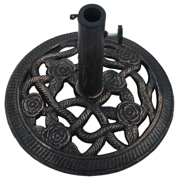 parasolfod 9 kg 40 cm støbejern sort og bronze