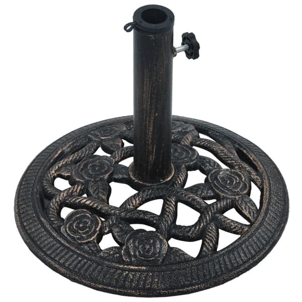 parasolfod 9 kg 40 cm støbejern sort og bronze