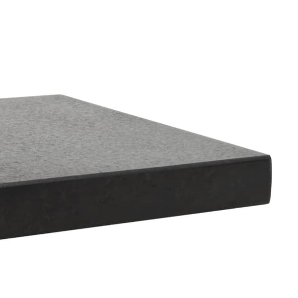 vidaXL parasolfod 28,5 kg firkantet granit sort -  Parasolfødder
