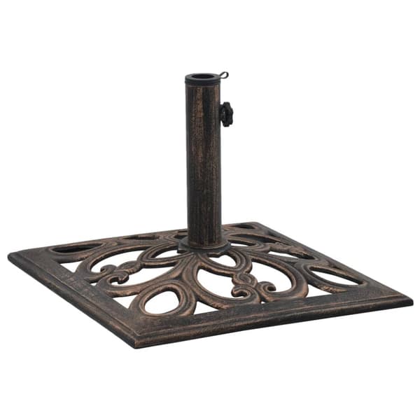 vidaXL parasolfod 12 kg 49 cm støbejern bronzefarvet -  Parasolfødder