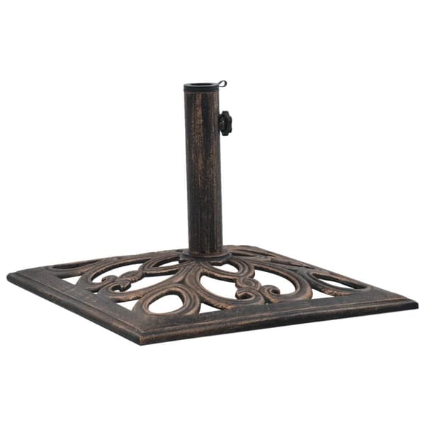 vidaXL parasolfod 12 kg 49 cm støbejern bronzefarvet -  Parasolfødder