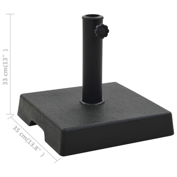 vidaXL parasolfod firkantet polyresin 8 kg sort -  Parasolfødder