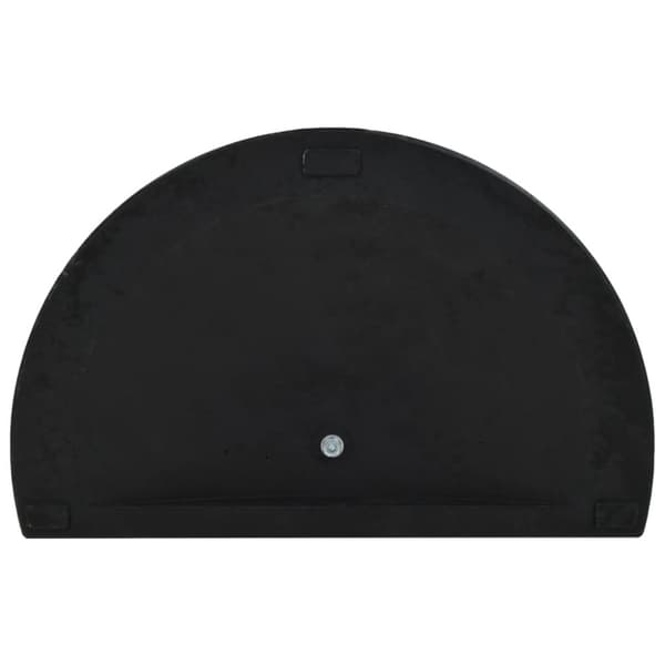 vidaXL parasolfod halvrund polyresin 15 kg sort -  Parasolfødder