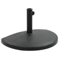Miniatyrbillede 1 af 7: vidaXL parasolfod halvrund polyresin 15 kg sort -  Parasolfødder