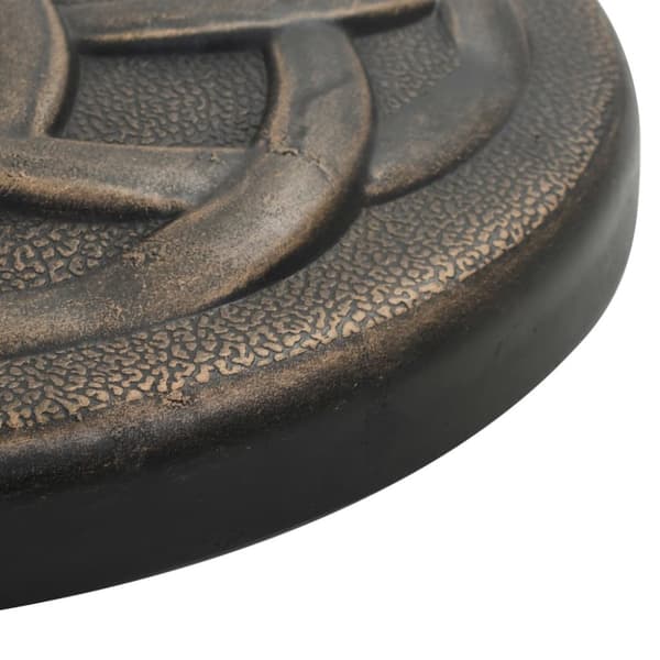 vidaXL Parasollfot rund polyresin 19 kg brons -  Parasollfötter