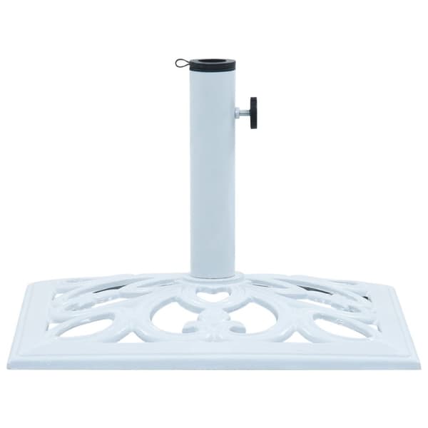 vidaXL Parasollfot vit 12 kg 49 cm gjutjärn -  Parasollfötter