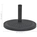 Miniatyrbillede 8 af 8: vidaXL parasolfod resin rund sort 14 kg -  Parasolfødder