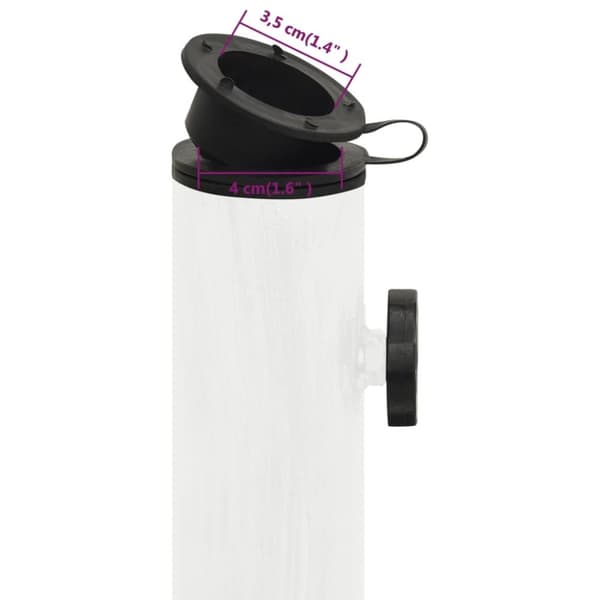 vidaXL parasolfod 45x45x30 cm støbejern hvid - Parasolfødder
