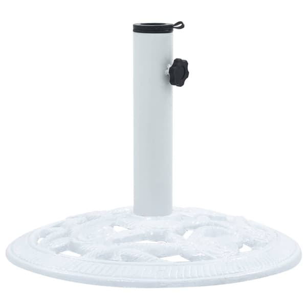 vidaXL Päivänvarjon alusta valkoinen 9 kg 40 cm valurauta -  Päivänvarjojalustat