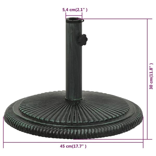 vidaXL Parasollfot grön 45x45x30 cm gjutjärn -  Parasollfötter