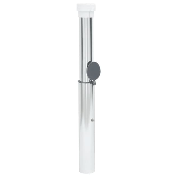 vidaXL nedgravet parasolholder til 40-50 mm stang aluminium sølvfarvet -  Parasolfødder