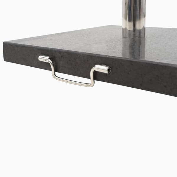 The Living Store Parasollfot granit 28,5 kg fyrkantig svart -  Parasollfötter