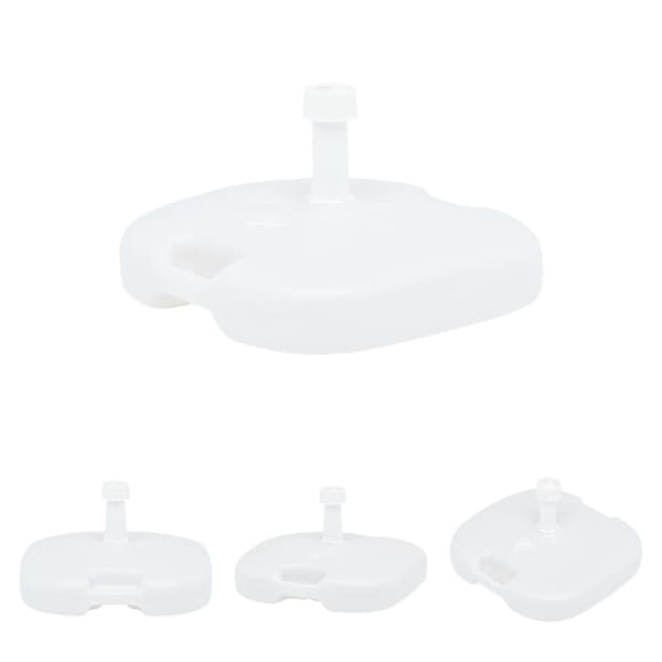 The Living Store Parasollfot sand/vattenfylld 16 L vit plast -  Parasollfötter