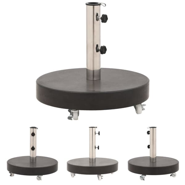 The Living Store parasolfod granit 30 kg rund sort - Parasolfødder