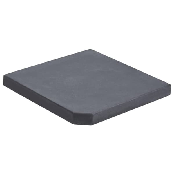 The Living Store Viktplatta för parasoll svart granit fyrkantig 25 kg -  Parasollfötter