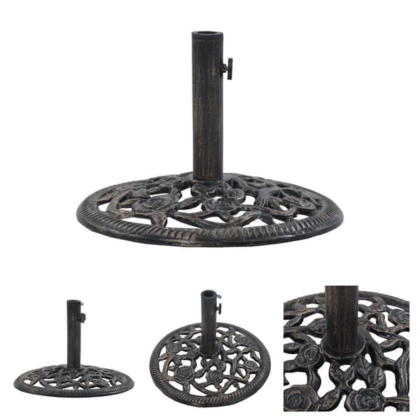 The Living Store parasolfod 12 kg 48 cm støbejern bronzefarvet -  Parasolfødder