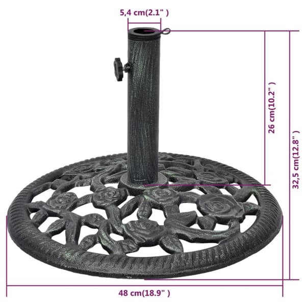 The Living Store Parasollfot gjutjärn 12 kg 48 cm -  Parasollfötter