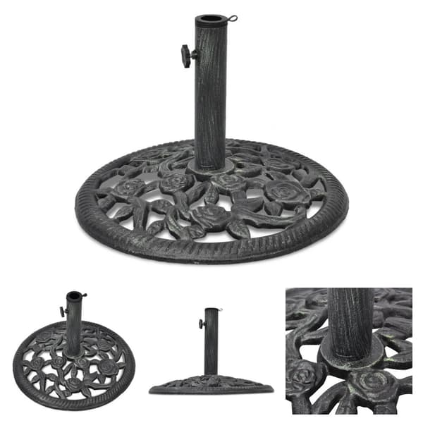 The Living Store Parasollfot gjutjärn 12 kg 48 cm -  Parasollfötter
