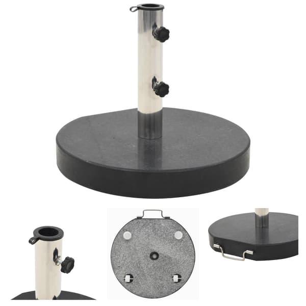 The Living Store parasolfod granit 30 kg rund sort -  Parasolfødder
