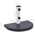 Miniatyrbillede 8 af 8: The Living Store parasolfod 40x28x4 cm granit sort -  Parasolfødder