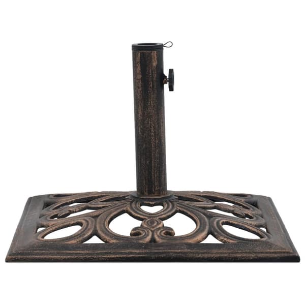 The Living Store Parasollfot brons 12 kg 49 cm gjutjärn -  Parasollfötter