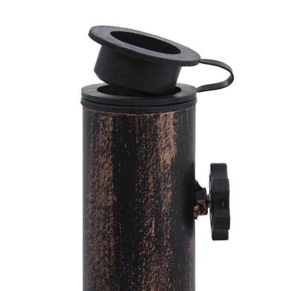 The Living Store Parasollfot brons 12 kg 49 cm gjutjärn -  Parasollfötter