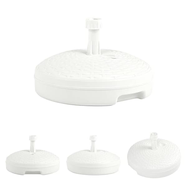 The Living Store Parasollfot sand/vattenfylld 20 L vit plastrotting - Parasollfötter